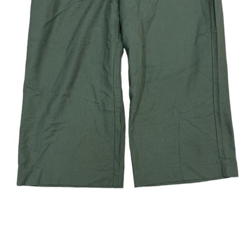 NEW Gap Womens Size 0R Wide Leg Belted Capri Pants Olive Green‎ 100% Cotton - Picture 2 of 10